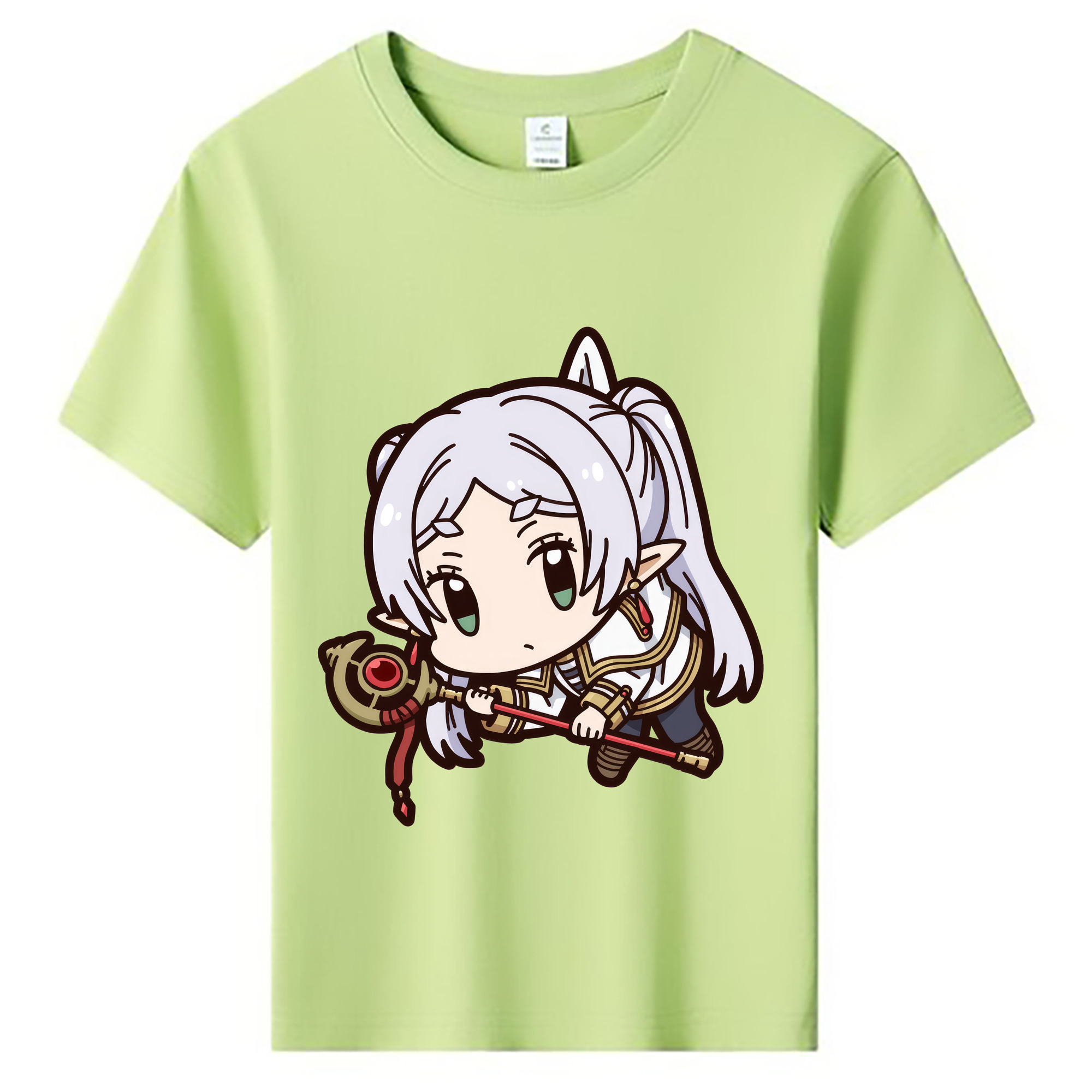 （画像用） 葬送のフリーレン Frieren 綿100％キッズTシャツ（フロントプリント）